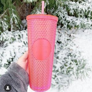 STARBUCKS VENTI TUMBLER HOLIDAY 2019 PINK STUDDED